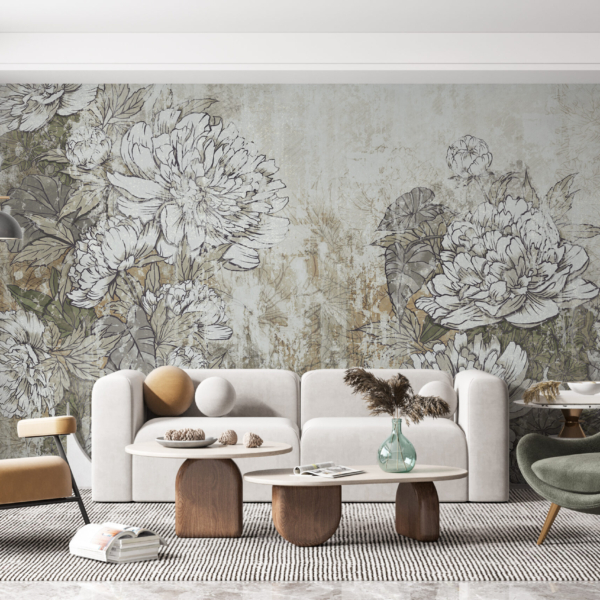 Nástěnná malba Encrusted Peonies