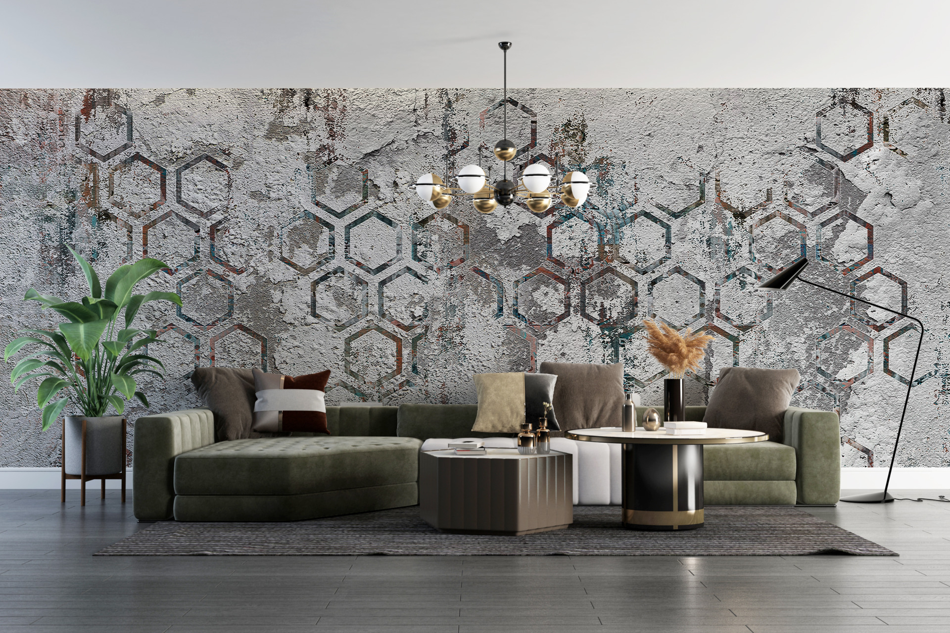 Fototapeta Stripped Polygons