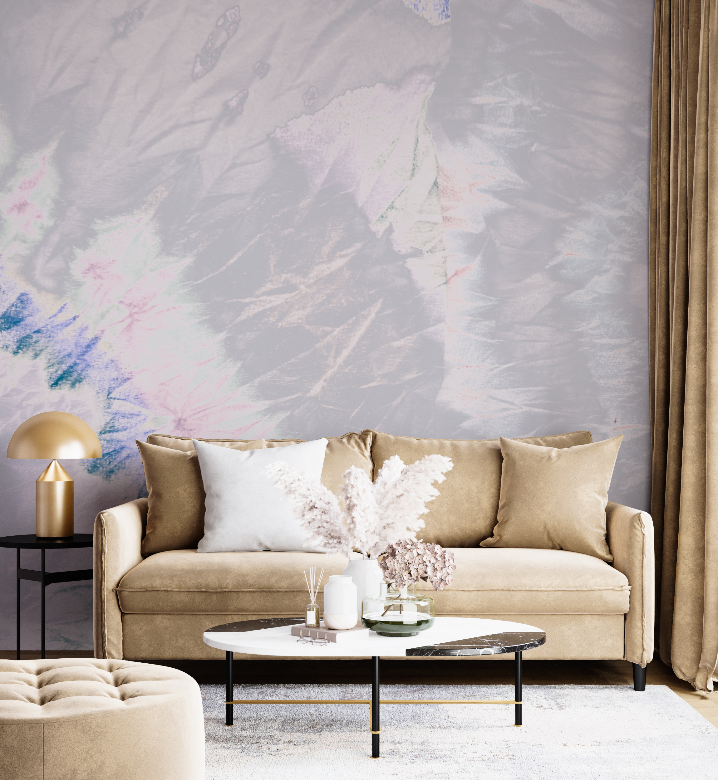 Nástěnná malba Crumpled Abstraction