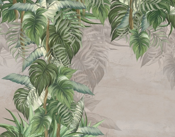 Nástěnný zelený sloup v mlze