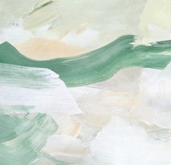 Nástěnná zelená abstrakce