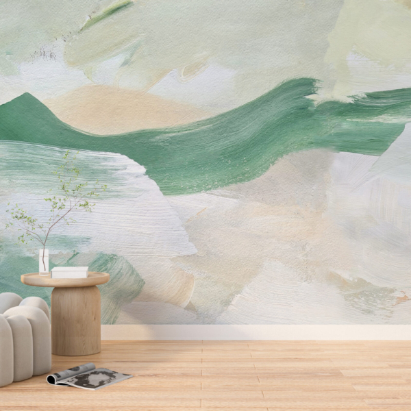 Nástěnná zelená abstrakce