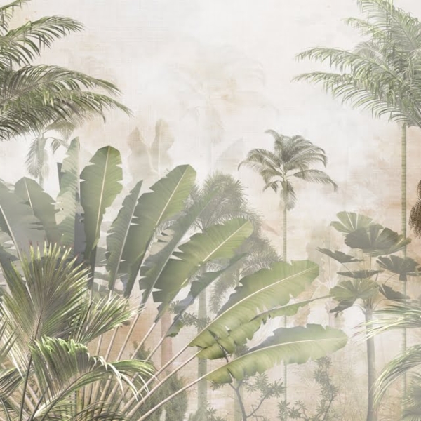 Nástěnná malba Zelená džungle v mlze