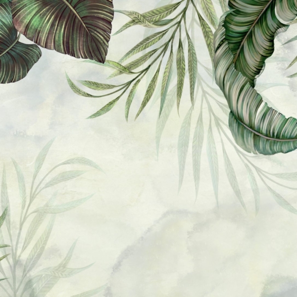 Nástěnná malba v zeleném rámu