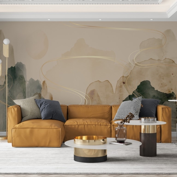 Nástěnná malba Zlatá stuha