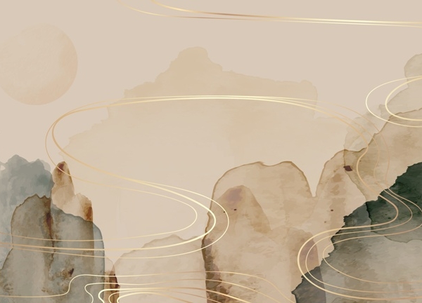 Nástěnná malba Zlatá stuha