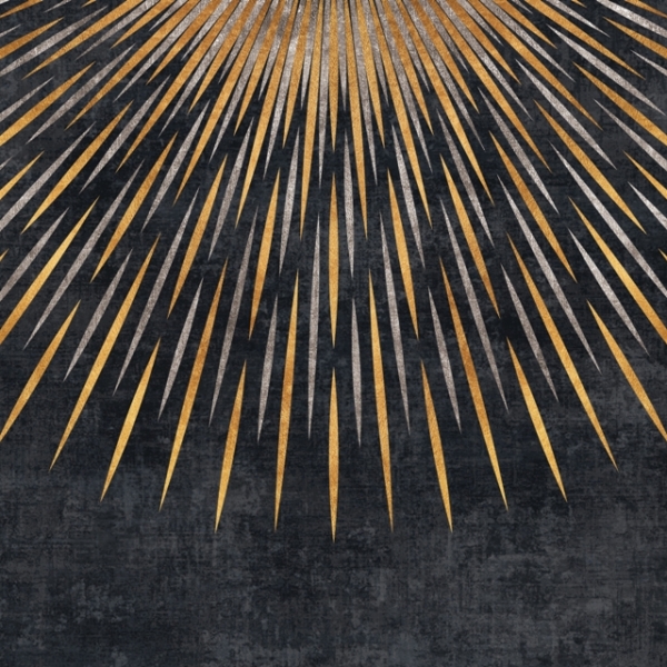 Zlaté paprsky na grafitovém pozadí na fotopapíru