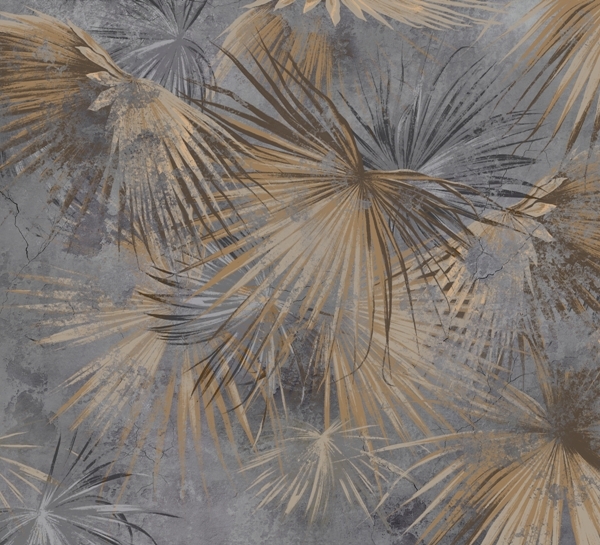 Nástěnná malba Zlato z rozložených listů