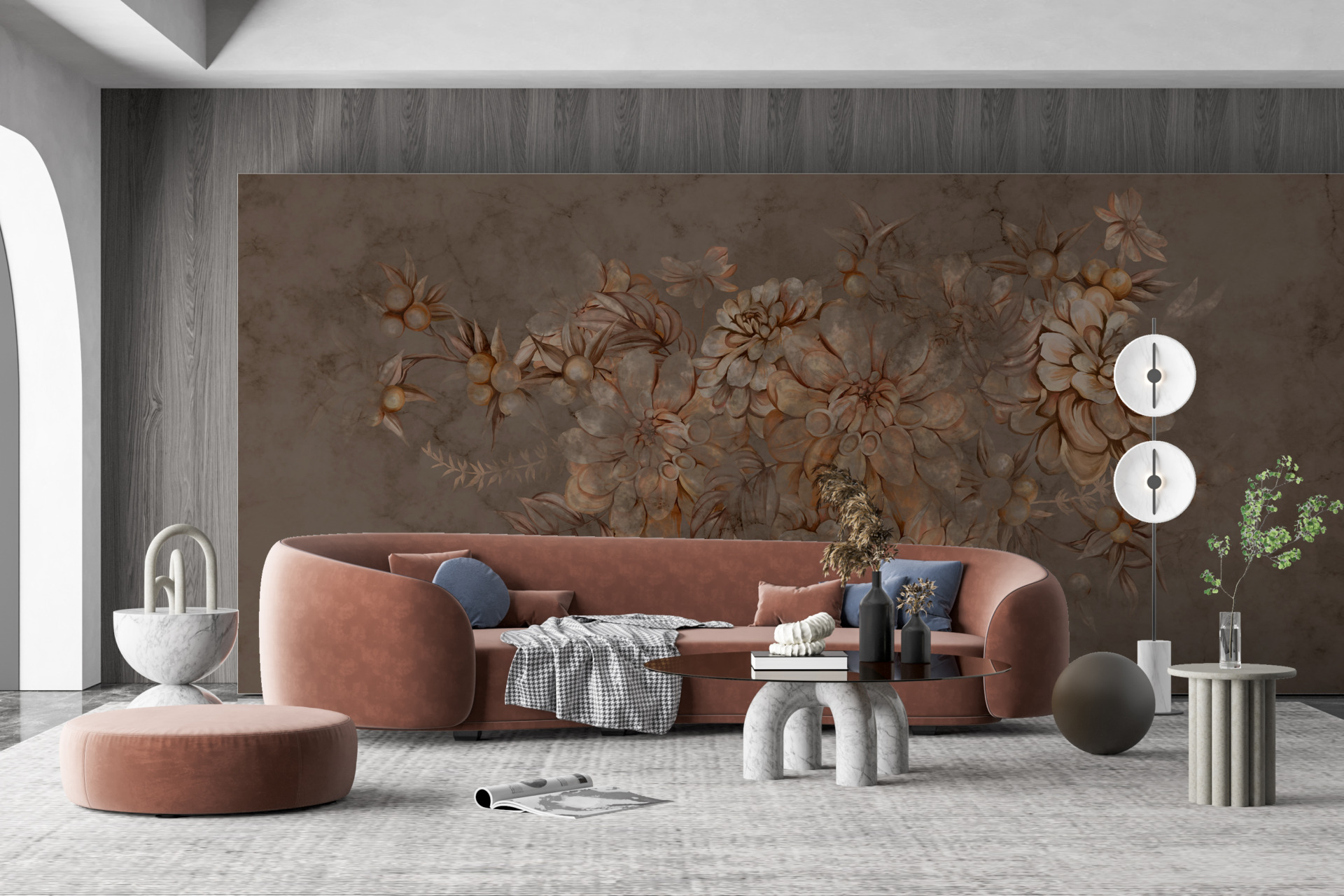 Nástěnná malba Mizející kytice