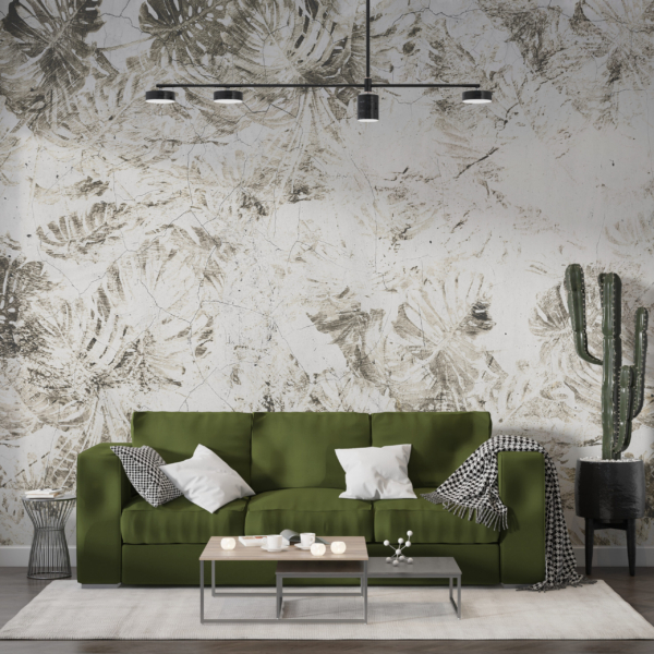 Zničená nástěnná malba Monstera