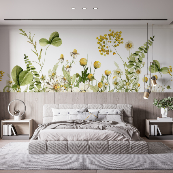 Nástěnná malba Žlutá louka