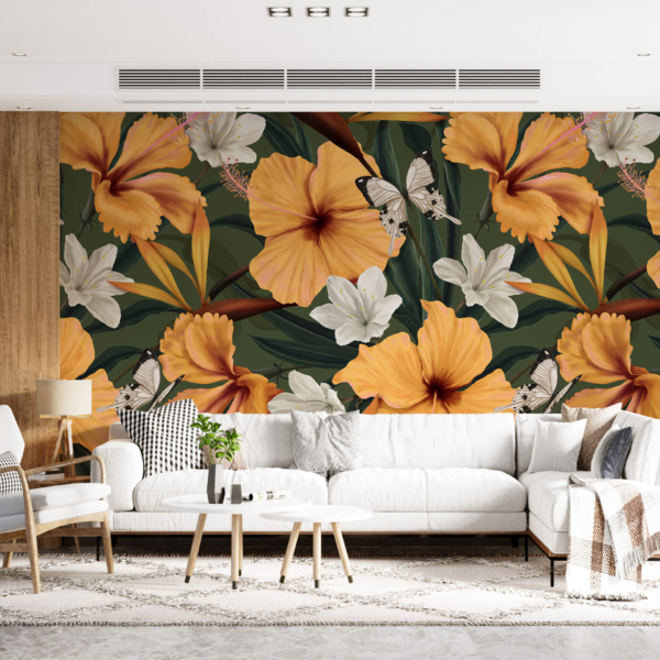 Nástěnná malba Žluté květiny