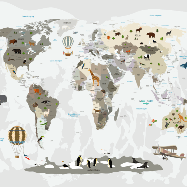 Fototapeta světa v polštině