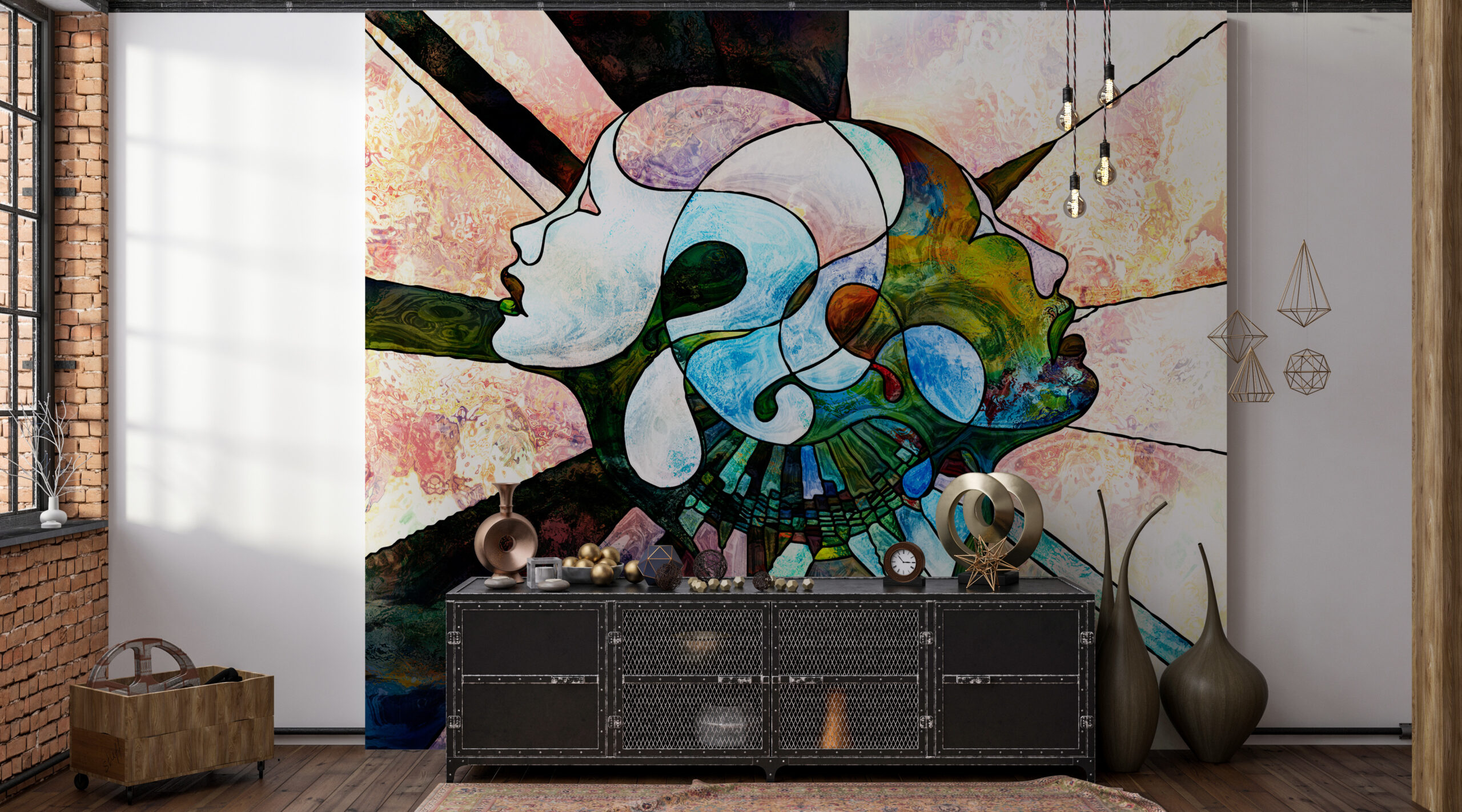 Nástěnná popová abstrakce