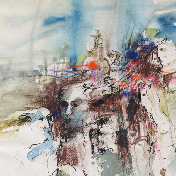 Nástěnná malba Tváře Abstraktní