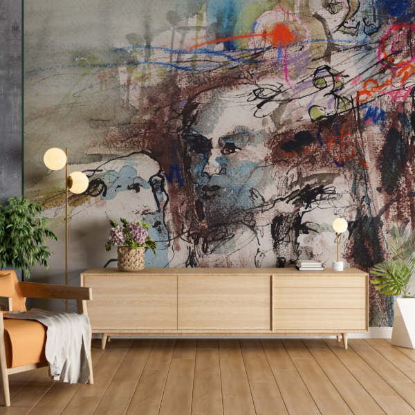 Nástěnná malba Tváře Abstraktní