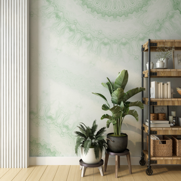 Nástěnná malba Zelená mandala