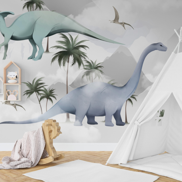 Dětská nástěnná malba Jurský park