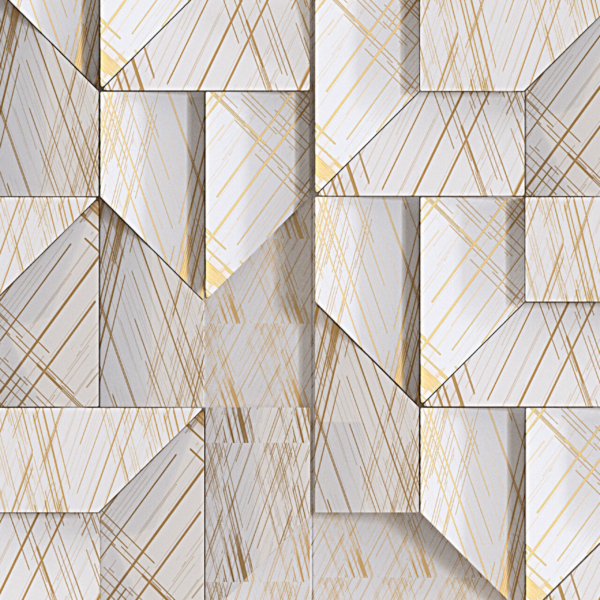 Nástěnná malba Geometrie ve zlatě