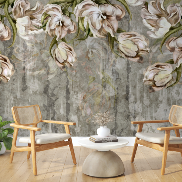 Tapeta Závěsné květiny na tmavém pozadí