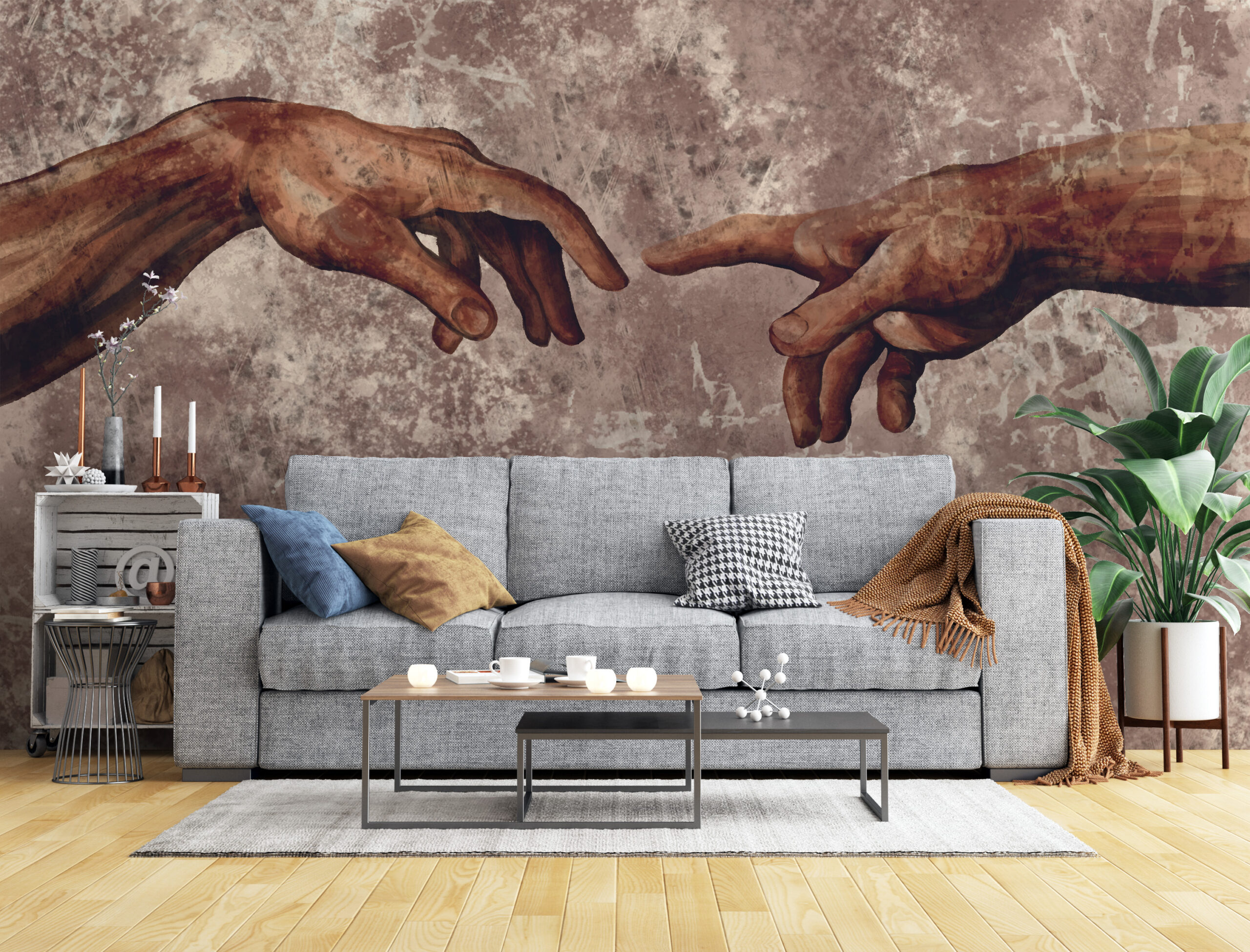 Nástěnná malba Touch Hands