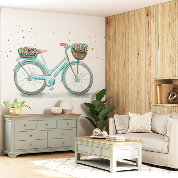 Nástěnné tyrkysové kolo