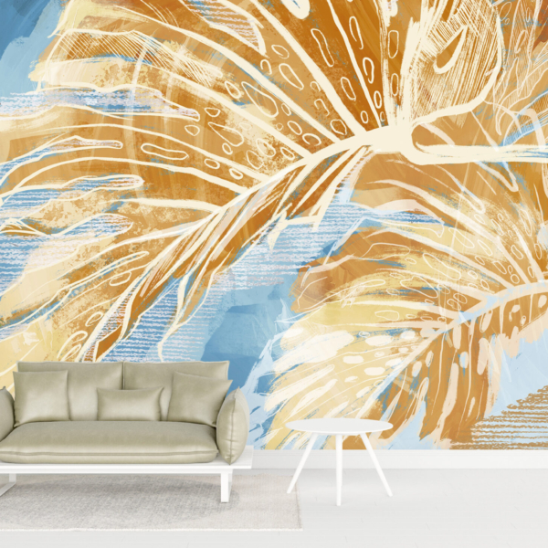 Nástěnná malba Golden Leaf Monstera