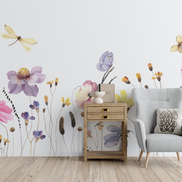 Nástěnná malba Bílá louka