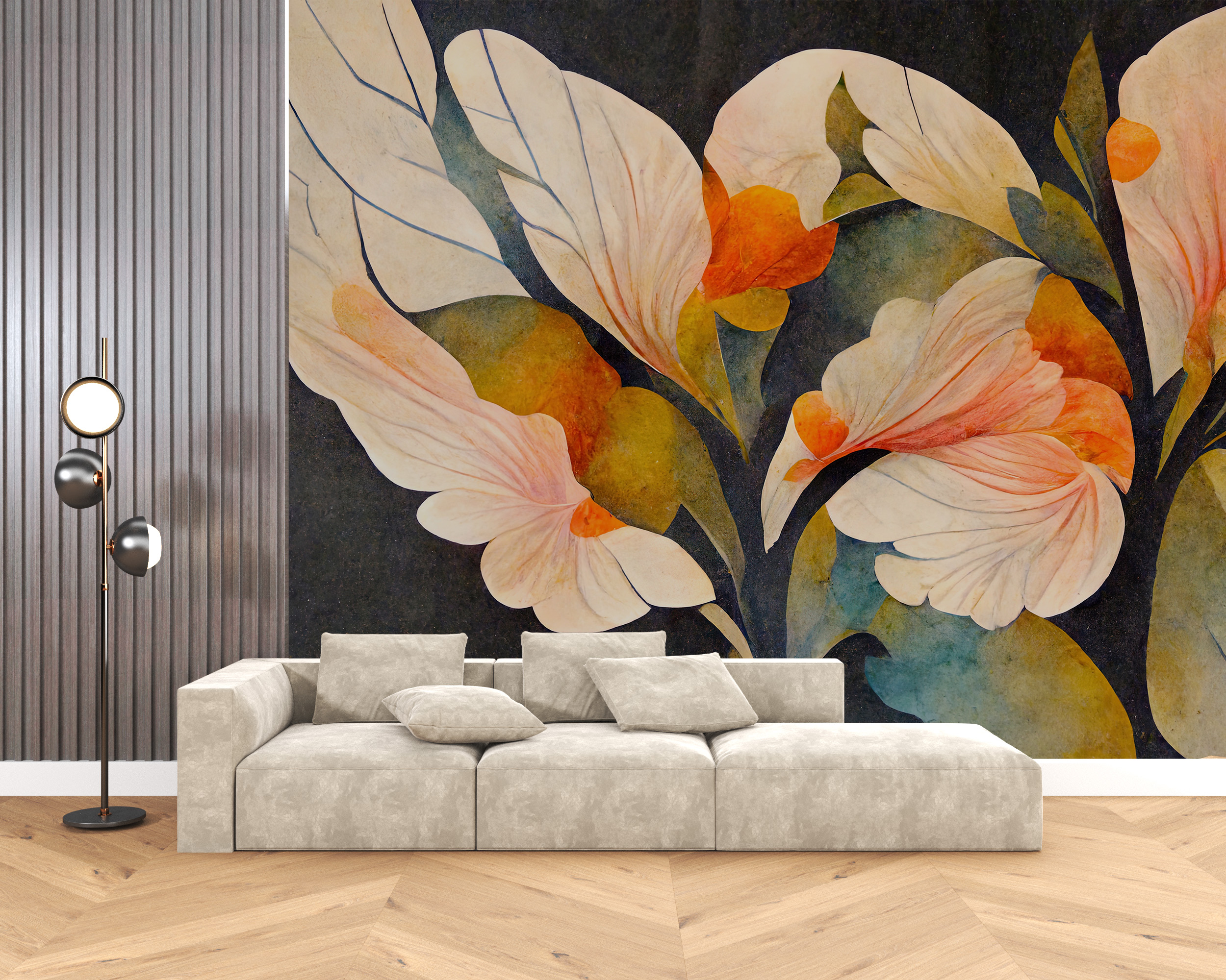 Fototapeta Květiny při západu slunce