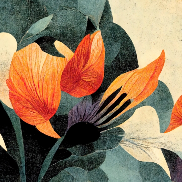 Nástěnná malba Abstraktní květiny