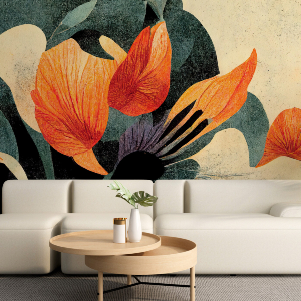 Nástěnná malba Abstraktní květiny