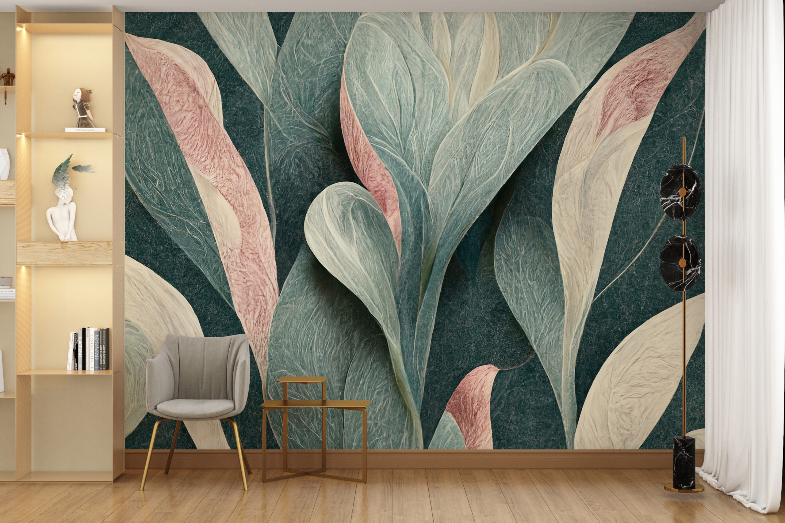 Nástěnná malba Abstraktní listy