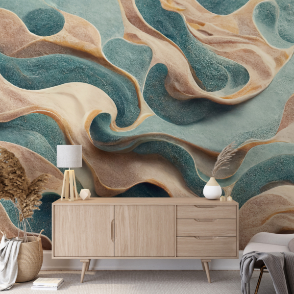 Nástěnná malba Zlaté vlny