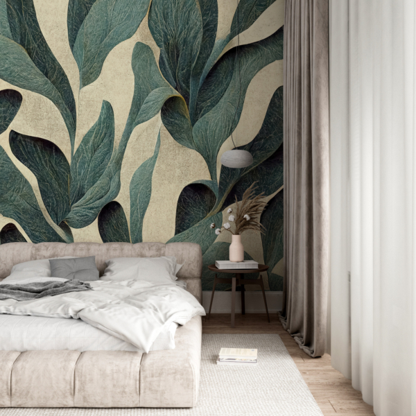 Nástěnná malba Zelené listy