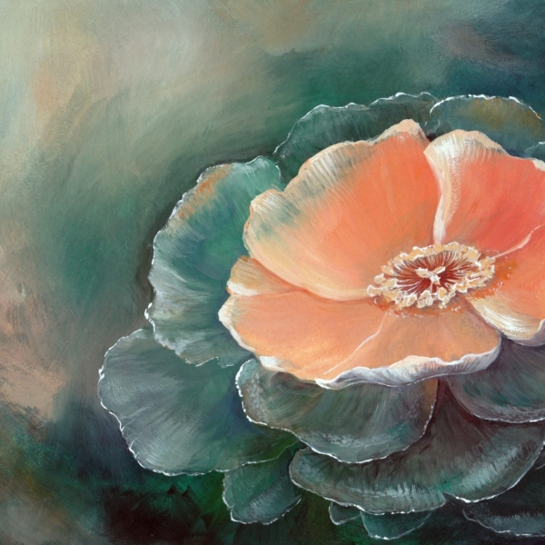 Nástěnná malba vodní lilie