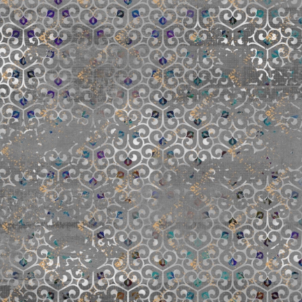 Nástěnná malba Grey Mandala