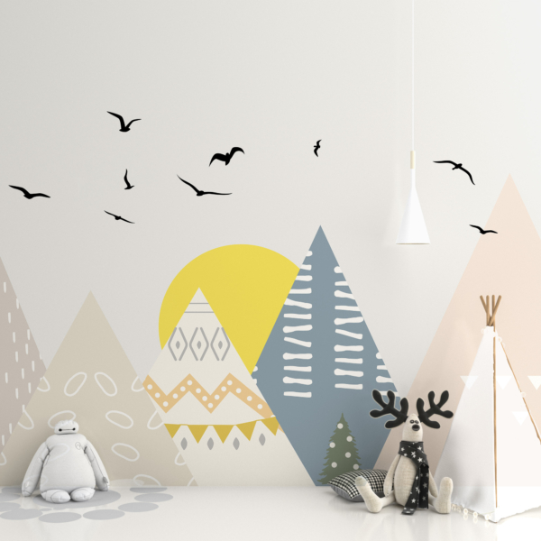 Fotomalebné pastelové hory