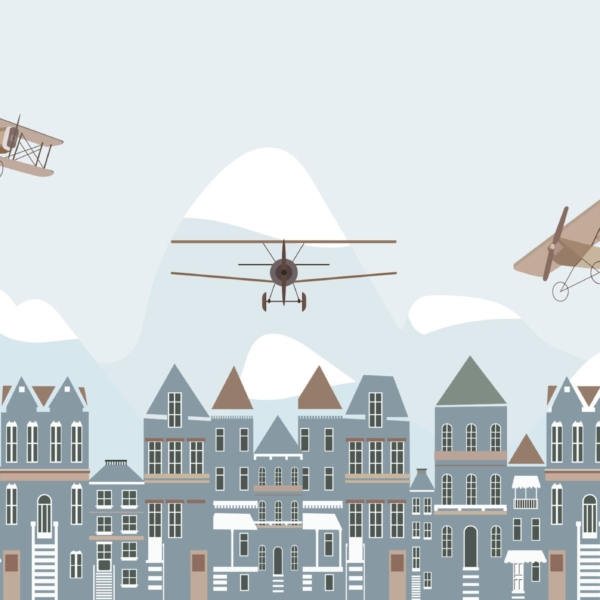 Fotomalba Letadla nad městem