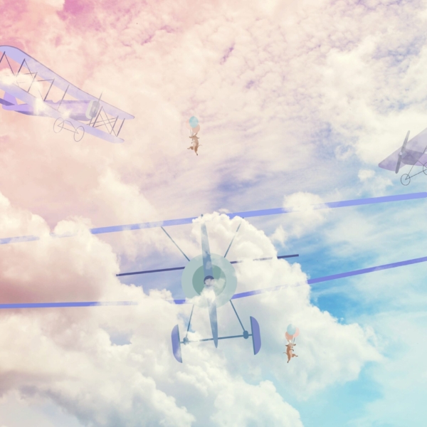 Fototapeta Let v pastelových mracích