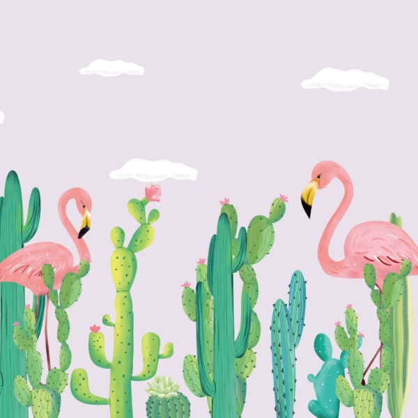 Tapety Plameňáci a kaktusy