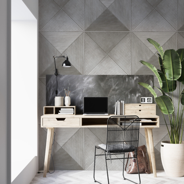 Nástěnná malba Grey Geometry