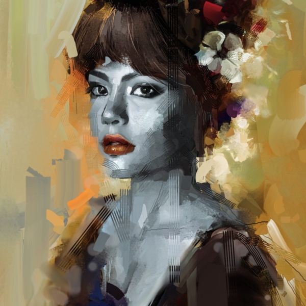 Nástěnná malba Abstraktní žena