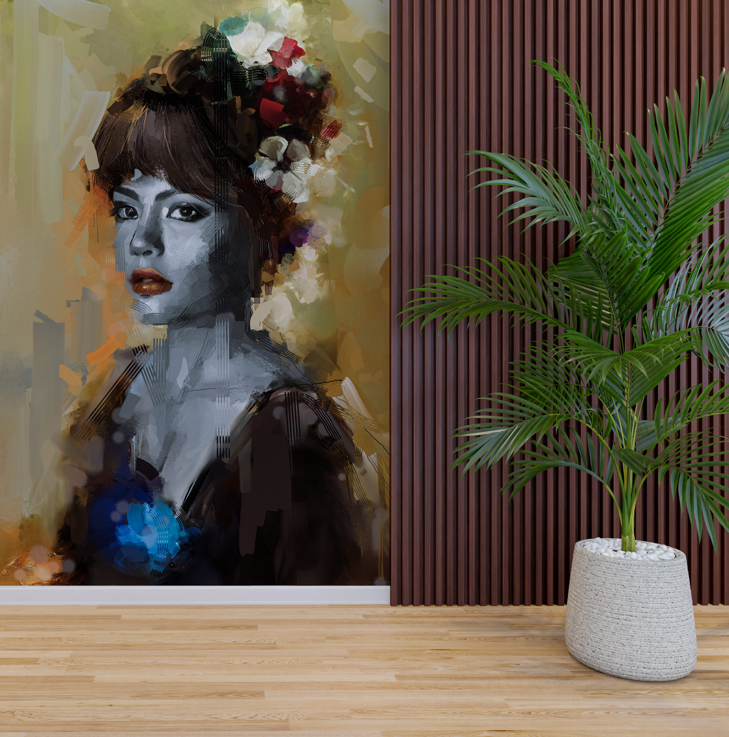 Nástěnná malba Abstraktní žena