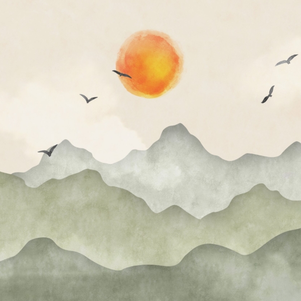 Nástěnná malba Hory