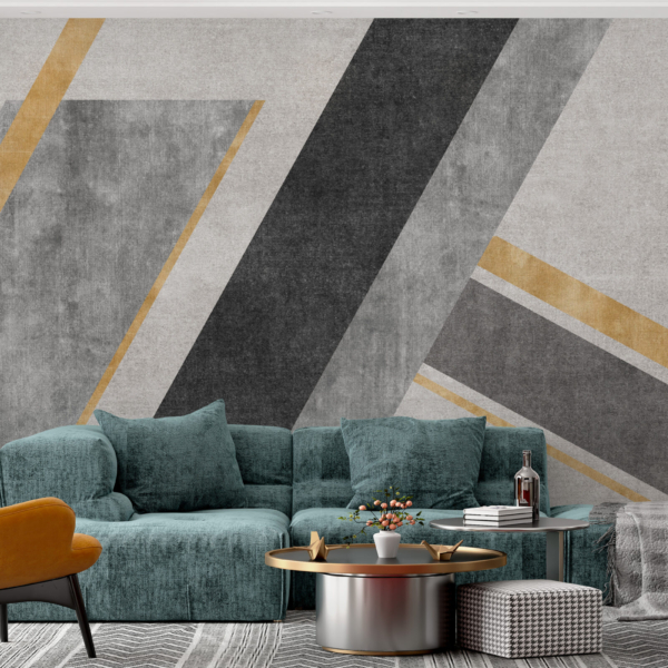 Fototapeta Pruhy v odstínech šedé a zlaté