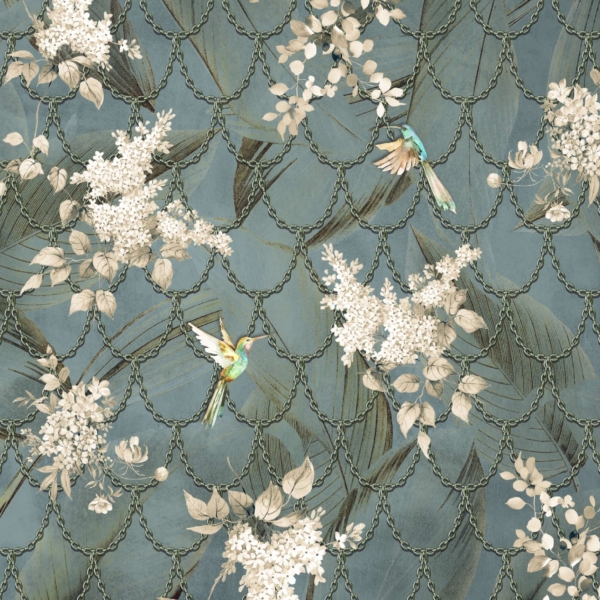 Nástěnná malba Tropický les za řetězy