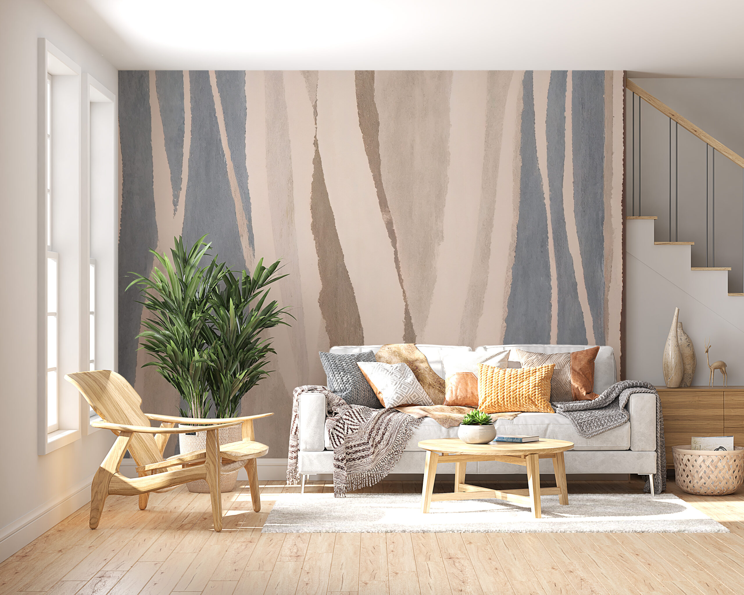 Fototapeta Pruhy v odstínech hnědé a šedé