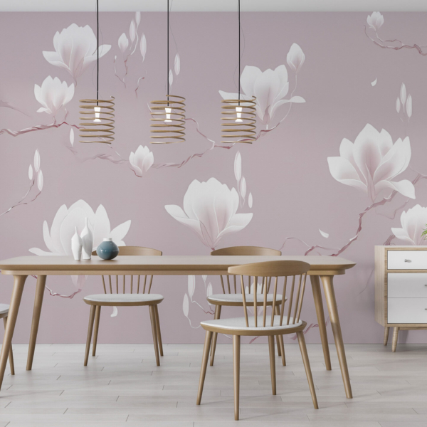 Fototapeta Bílá lilie v růžové