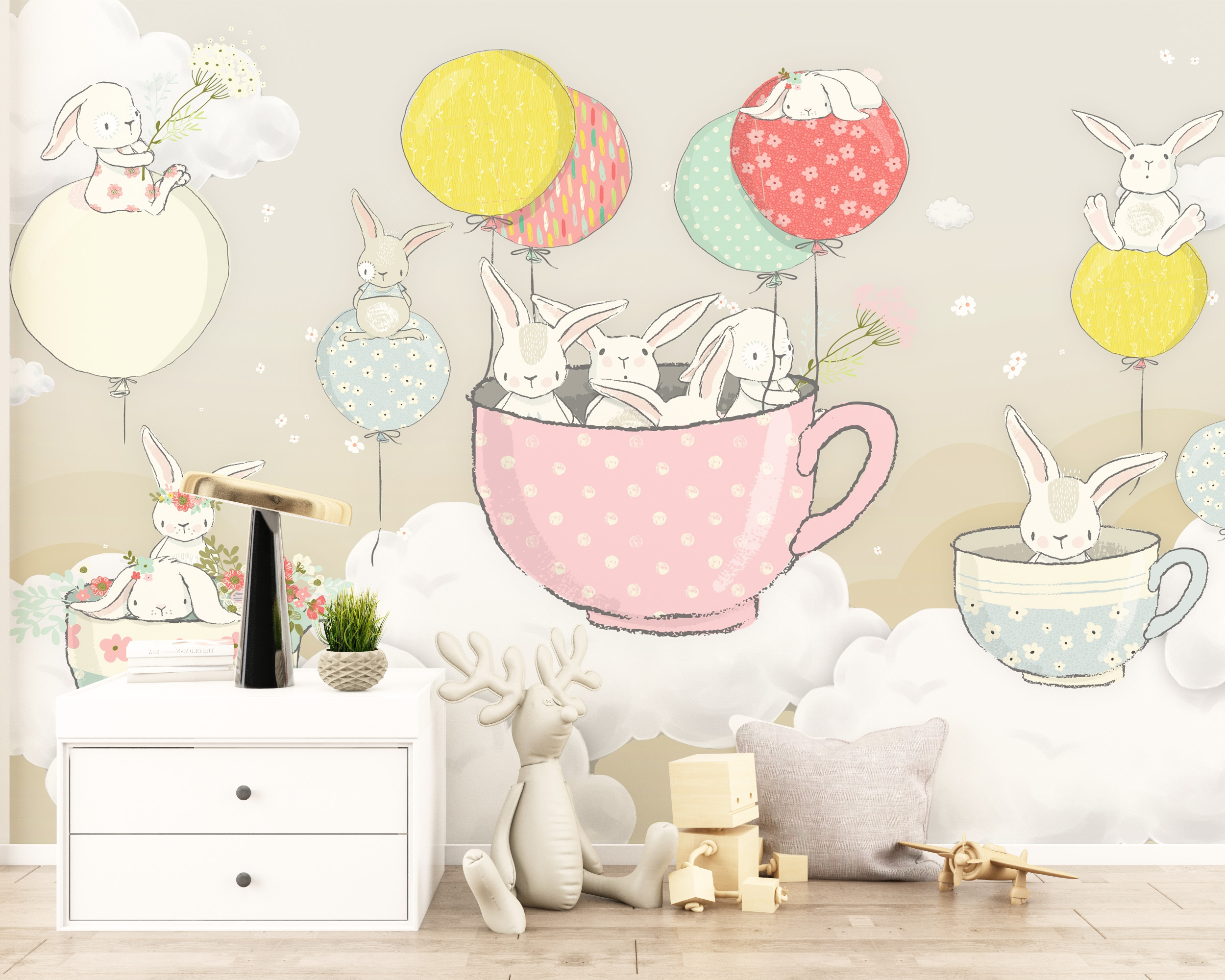 Tapety zajíčci v mracích