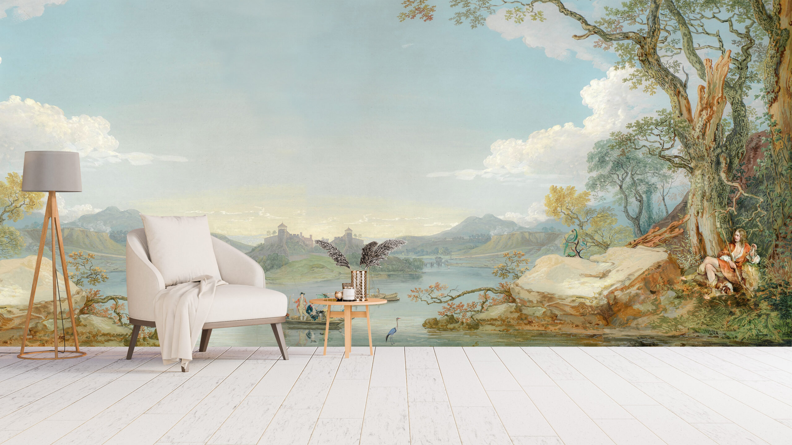 Nástěnná malba Ostrov na jezeře